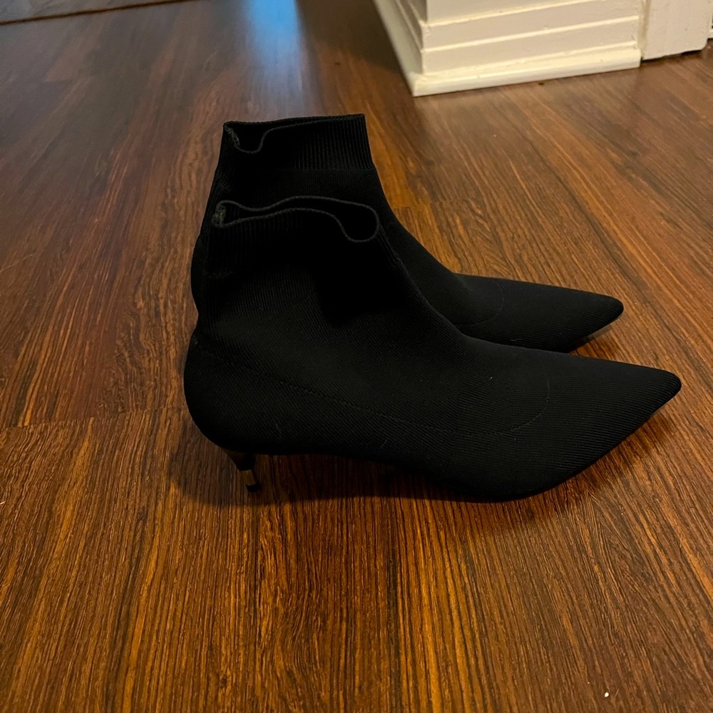 Prada booties Nylon stretch knit. 2.25” heels.